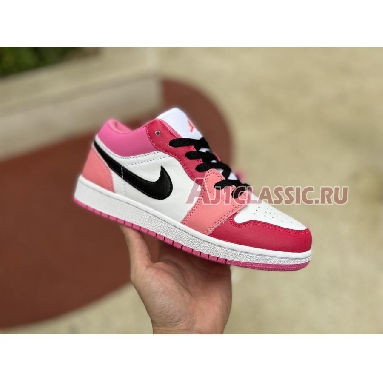 Air Jordan 1 Low GS White Pinksicle 553560-162 White/Black/Pinksicle Mens Womens Shoes