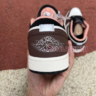 Air Jordan 1 Low Mocha DC6991-200 Light Chocolate/Black-Sail-Crimson Bliss Sneakers