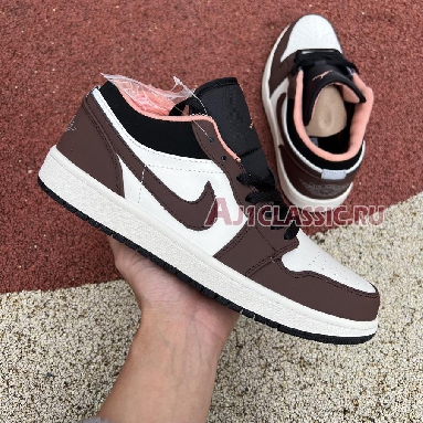 Air Jordan 1 Low Mocha DC6991-200 Light Chocolate/Black-Sail-Crimson Bliss Sneakers