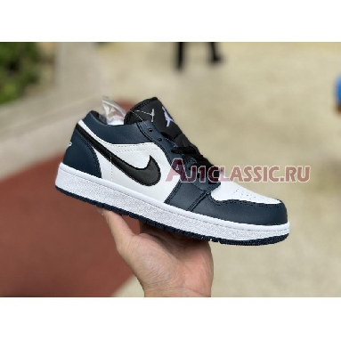 Air Jordan 1 Low Dark Teal 553558-411 White/Dark Teal-Black Sneakers