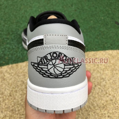 Air Jordan 1 Low Shadow Toe 553558-052 Light Smoke Grey/White-Black Sneakers