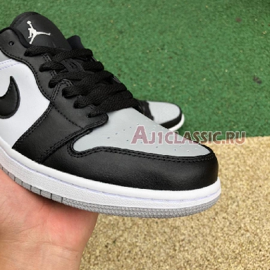 Air Jordan 1 Low Shadow Toe 553558-052 Light Smoke Grey/White-Black Sneakers