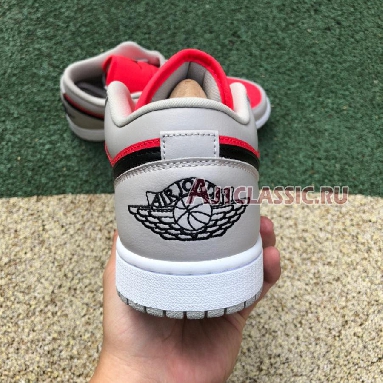 Air Jordan 1 Low Light Iron Ore DC0774-060 Light Iron Ore/Black-Siren Red Sneakers