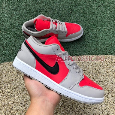 Air Jordan 1 Low Light Iron Ore DC0774-060 Light Iron Ore/Black-Siren Red Sneakers