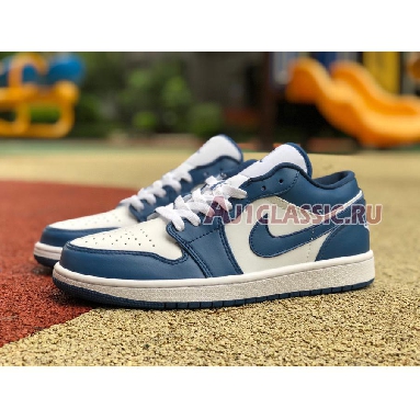 Air Jordan 1 Low Marina Blue DC0774-114 White/Dark Marina Blue Sneakers