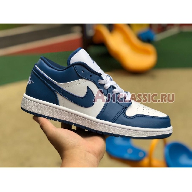 Air Jordan 1 Low Marina Blue DC0774-114 White/Dark Marina Blue Sneakers