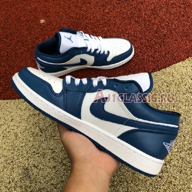 Air Jordan 1 Low Marina Blue DC0774-114 White/Dark Marina Blue Sneakers