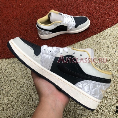 Air Jordan 1 Low SE Beaded Swoosh DV1762-001 Anthracite/Light Bone/Sail/Wolf Grey/Gold Dust Sneakers