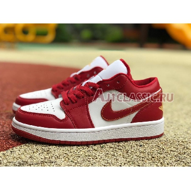 Air Jordan 1 Low Cardinal 553560-607 Noble Red/White/Noble Red/University Gold Sneakers