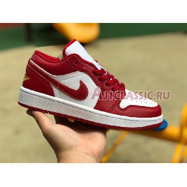 Air Jordan 1 Low Cardinal 553560-607 Noble Red/White/Noble Red/University Gold Sneakers