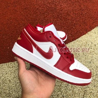 Air Jordan 1 Low Cardinal 553560-607 Noble Red/White/Noble Red/University Gold Sneakers