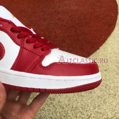 Air Jordan 1 Low Cardinal 553560-607 Noble Red/White/Noble Red/University Gold Sneakers