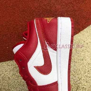 Air Jordan 1 Low Cardinal 553560-607 Noble Red/White/Noble Red/University Gold Sneakers