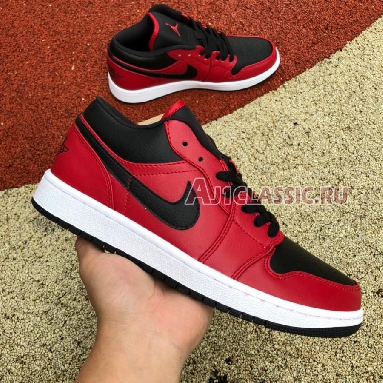 Air Jordan 1 Low Gym Red 553558-605 Gym Red/Black-White Mens Womens Shoes