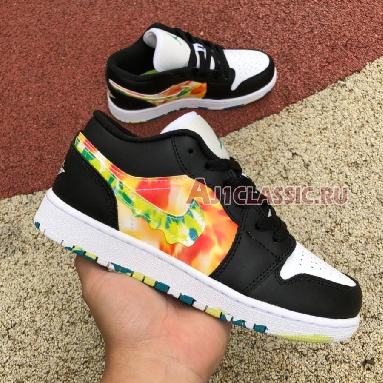 Air Jordan 1 Low SE GS Drip DJ6252-038 Black/Team Orange/Kumquat/White Sneakers