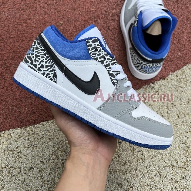 Air Jordan 1 Low True Blue DM1199-140 White/Black-Cement Grey-Dark Marina Blue Sneakers