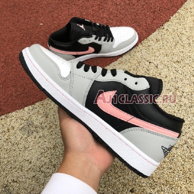 Air Jordan 1 Low Grey Fog Bleached Coral 553558-062 Black/Grey Fog/White/Bleached Coral Sneakers