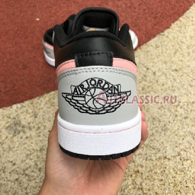 Air Jordan 1 Low Grey Fog Bleached Coral 553558-062 Black/Grey Fog/White/Bleached Coral Sneakers