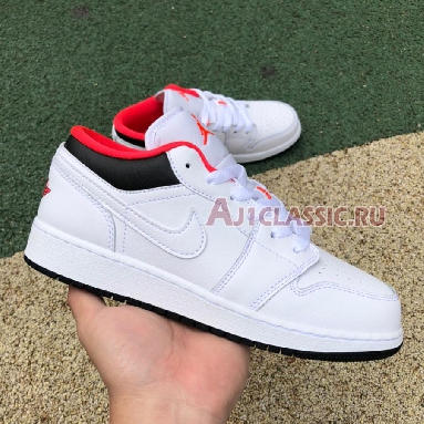 Air Jordan 1 Low GS Chicago Home 553560-160 White/Infrared 23/Black Mens Womens Shoes