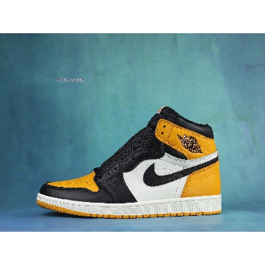 Air Jordan 1 Retro High OG Yellow Toe 555088-711 Taxi/Black/Sail Mens Womens Shoes