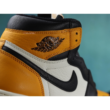 Air Jordan 1 Retro High OG Yellow Toe 555088-711 Taxi/Black/Sail Mens Womens Shoes