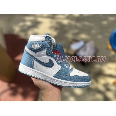 Air Jordan 1 High OG Denim DM9036-104 White/Worn Blue/Metallic Gold Mens Womens Shoes