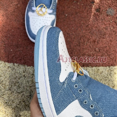 Air Jordan 1 High OG Denim DM9036-104 White/Worn Blue/Metallic Gold Sneakers