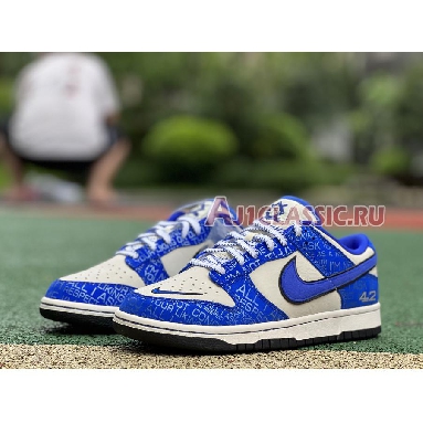 Nike Dunk Low Jackie Robinson DV2122-400 Racer Blue/Racer Blue/Coconut Mens Womens Shoes