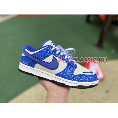 Nike Dunk Low Jackie Robinson DV2122-400 Racer Blue/Racer Blue/Coconut Mens Womens Shoes