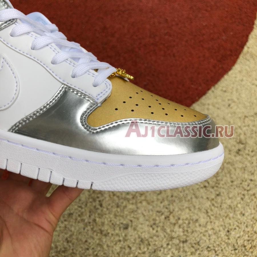 New Nike Dunk Low SE "Silver Gold Metallic" DH4403-700 Shoes