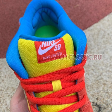 Nike Dunk Low SB Bart Simpson BQ6817-602 Habanero Red/White/Blue Hero Sneakers