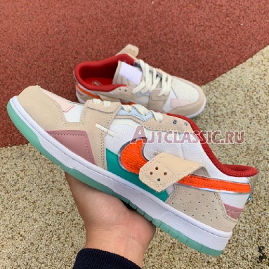 Nike Dunk Low Scrap Shapeless, Formless, Limitless DQ4975-181 Sail/Rush Orange/White Mens Womens Shoes