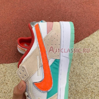 Nike Dunk Low Scrap Shapeless, Formless, Limitless DQ4975-181 Sail/Rush Orange/White Mens Womens Shoes