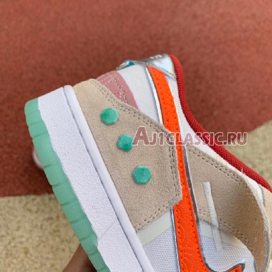 Nike Dunk Low Scrap Shapeless, Formless, Limitless DQ4975-181 Sail/Rush Orange/White Mens Womens Shoes