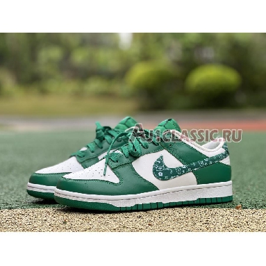 Nike Dunk Low Green Paisley DH4401-102 White/Malachite/Green Paisley Mens Womens Shoes