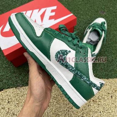 Nike Dunk Low Green Paisley DH4401-102 White/Malachite/Green Paisley Mens Womens Shoes