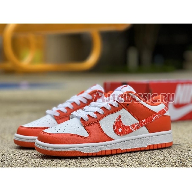 Nike Dunk Low Orange Paisley DH4401-103 White/Orange Mens Womens Shoes