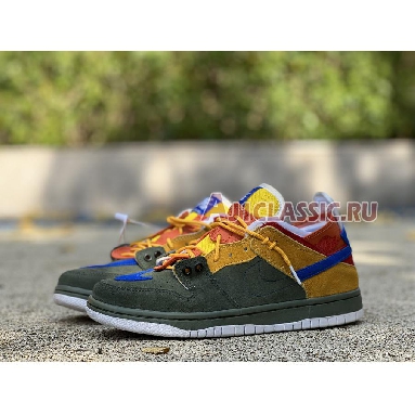 Nike Dunk Low Premium SB Puff N Stuff 313170-341-02 Oil Green/International Blue Mens Womens Shoes