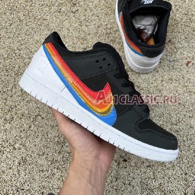 Polaroid x Nike SB Dunk Low DH7722-001 Black/White/Yellow/Red/Blue Mens Womens Shoes