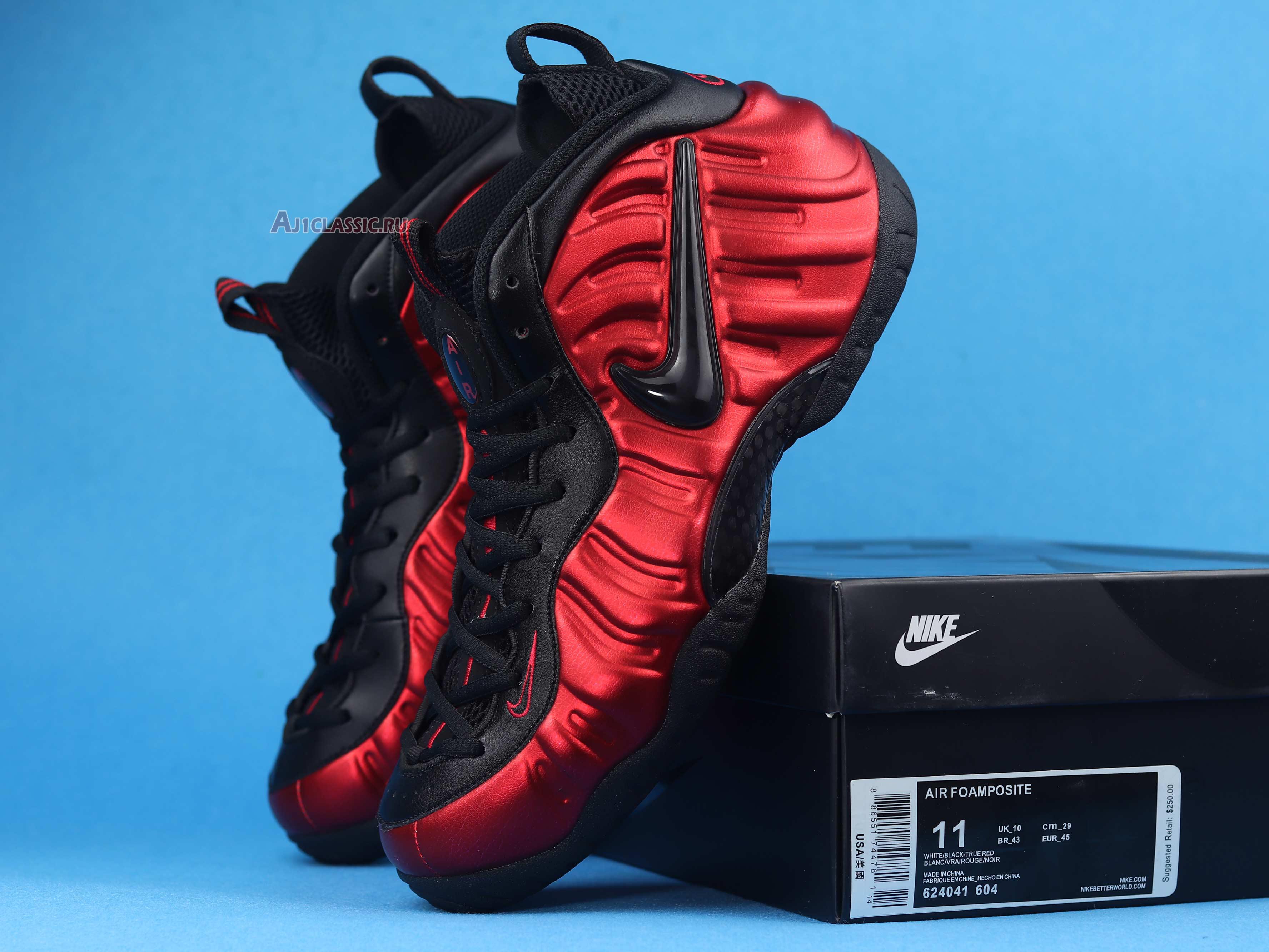 New Nike Air Foamposite Pro "University Red" 624041-604 Shoes