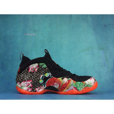 Nike Air Foamposite One Tianjin 744307-001 Black/Black-Lava Glow-Lakeside Mens Womens Shoes