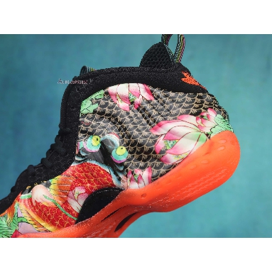 Nike Air Foamposite One Tianjin 744307-001 Black/Black-Lava Glow-Lakeside Mens Womens Shoes