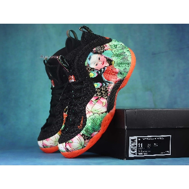 Nike Air Foamposite One Tianjin 744307-001 Black/Black-Lava Glow-Lakeside Mens Womens Shoes