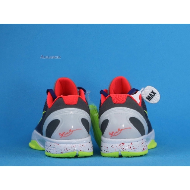 Nike Zoom Kobe 6 Supreme Chaos 446442-500 Ink/Volt-Dark Grey-White Sneakers