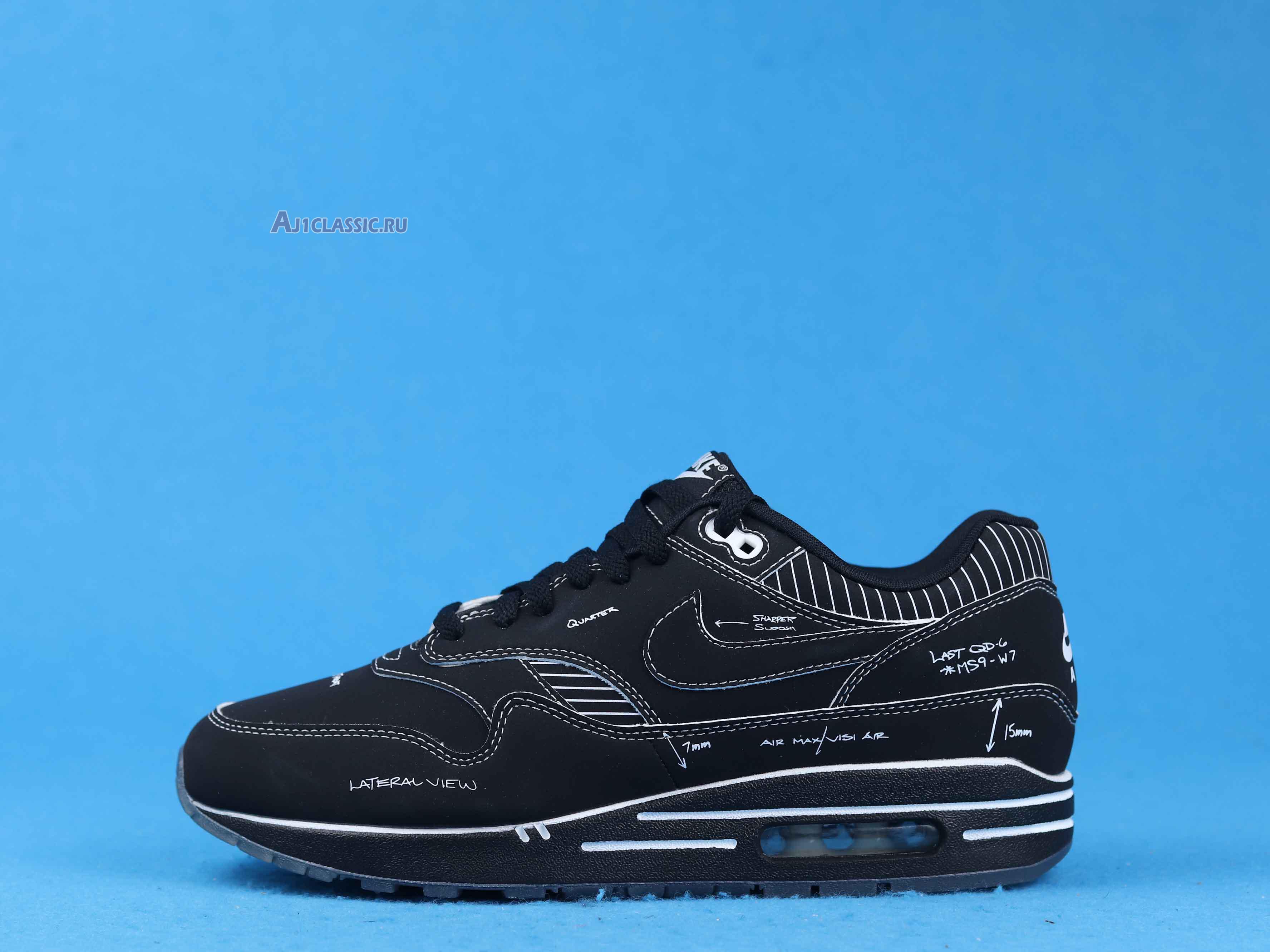 New Nike Air Max 1 "Sketch To Shelf - Black" CJ4286-001 Shoes