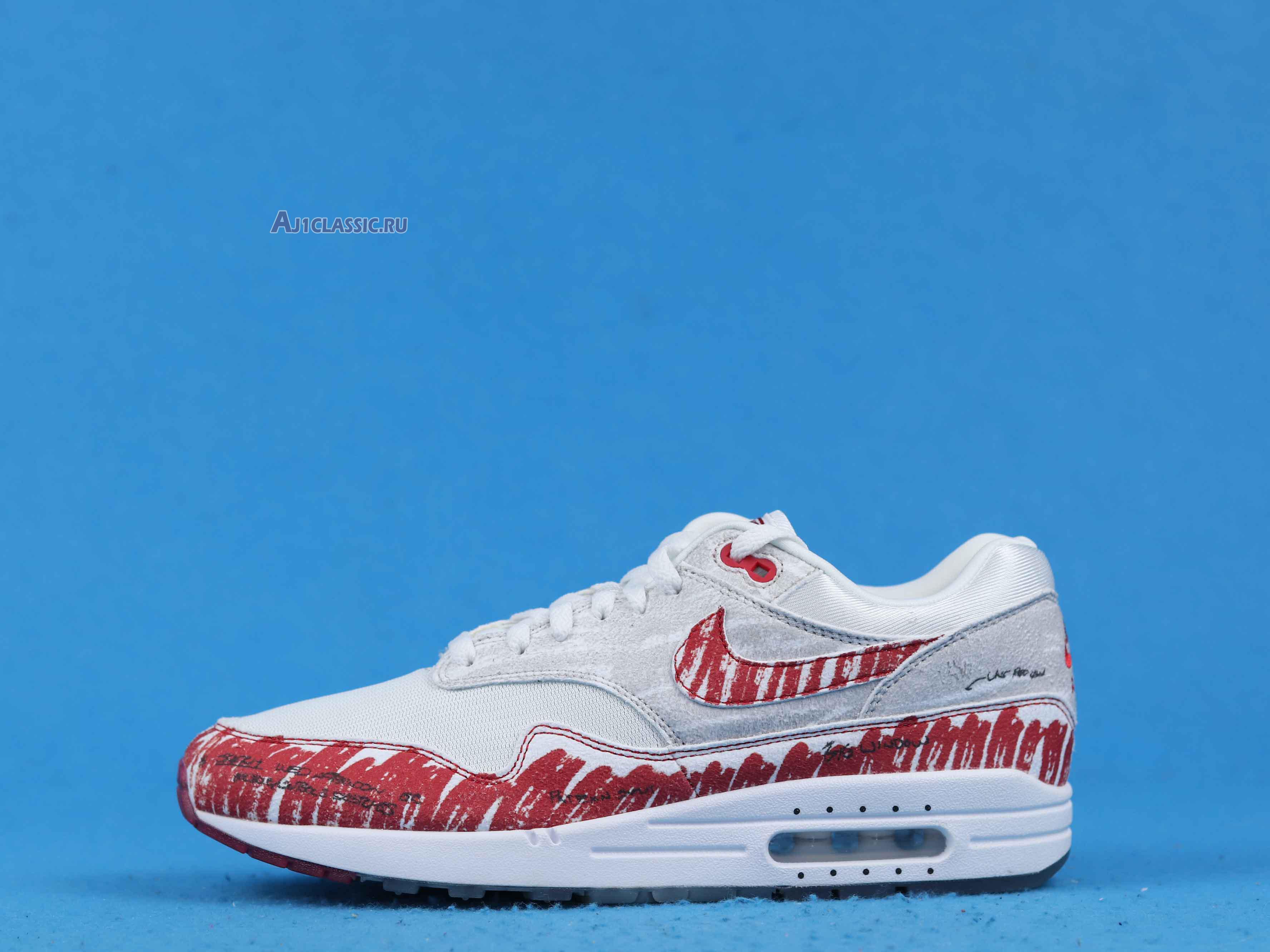 New Nike Air Max 1 "Sketch To Shelf - University Red" CJ4286-101 Shoes