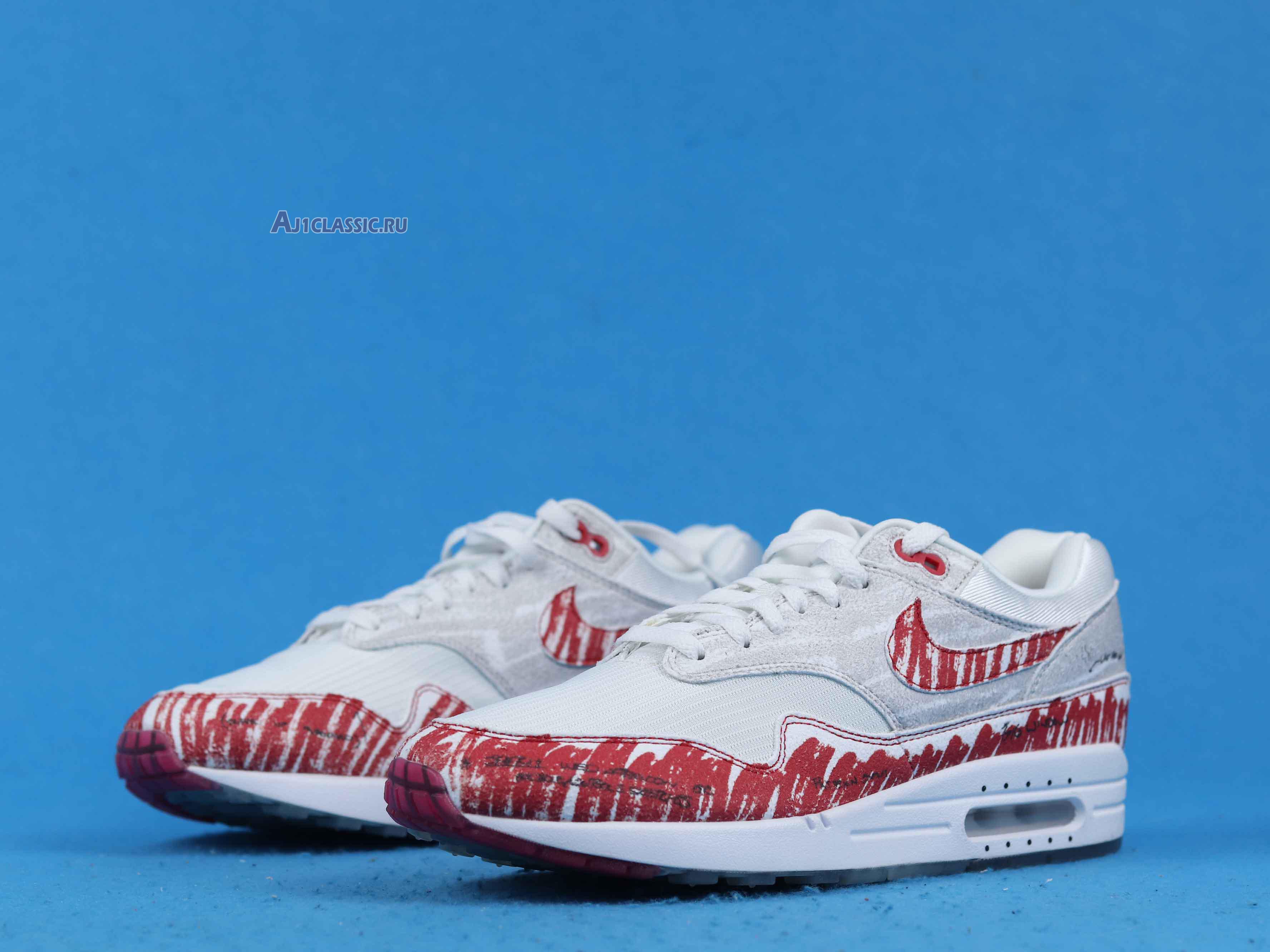 New Nike Air Max 1 "Sketch To Shelf - University Red" CJ4286-101 Shoes