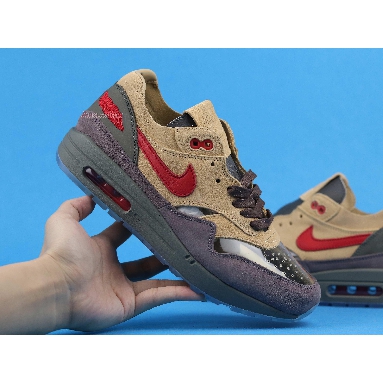 Clot x Nike Air Max 1 Kiss Of Death CHA DD1870-200 Brown/Red Sneakers