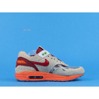 Clot x Nike Air Max 1 Kiss of Death DD1870-100 Net/Deep Red-Orange Blaze Sneakers