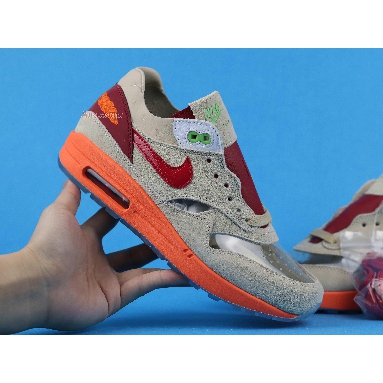 Clot x Nike Air Max 1 Kiss of Death DD1870-100 Net/Deep Red-Orange Blaze Sneakers